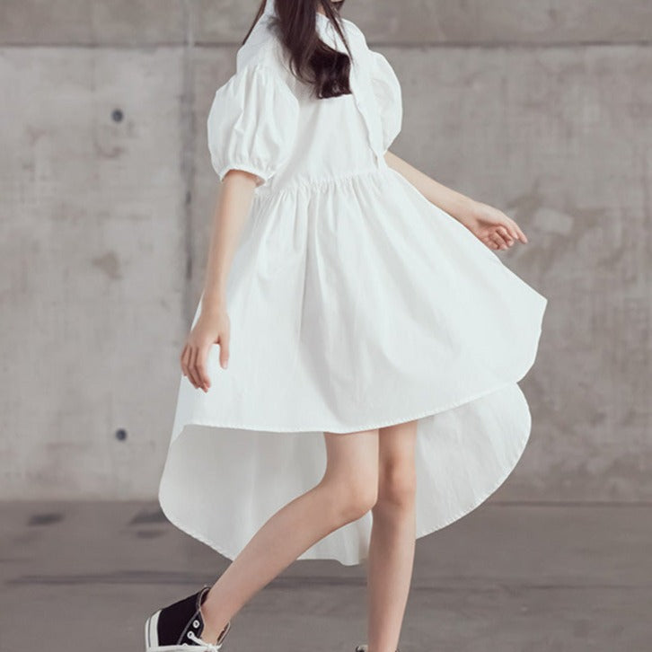 春のお出かけに❤️ロングフィッシュテールワンピース清楚可愛いデート服 Amazon.co.jp: [kzzkoo] アシンメトリー 斜めドレープ ロング
