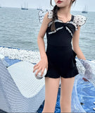 【新作早割4/28まで】ドットフリルリボンスイムワンピース02844