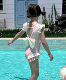 【新作早割5/12まで】ギンガムチェックレース水着02847