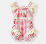 【新作早割5/12まで】ギンガムチェックレース水着02847