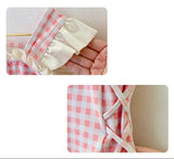 【新作早割5/12まで】ギンガムチェックレース水着02847