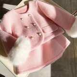 【新作早割11/25まで】パールボタンファーセットアップ02769