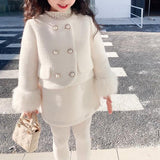 【新作早割11/25まで】パールボタンファーセットアップ02769