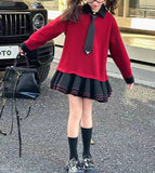 【新作早割11/25まで】ネクタイ付きポロワンピース02771