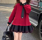 【新作早割11/25まで】ネクタイ付きポロワンピース02771