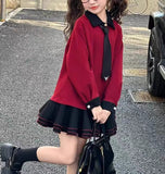 【新作早割11/25まで】ネクタイ付きポロワンピース02771