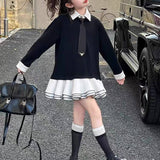 【新作早割11/25まで】ネクタイ付きポロワンピース02771