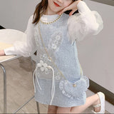 【新作早割11/25まで】【数量限定ポーチ付】ビジューツイードセットアップ02772