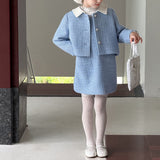 【1/25まで！入学式フォーマル10%OFF対象商品】アイスブルーフォーマルジャケット＆ワンピース02779