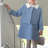 【1/25まで！入学式フォーマル10%OFF対象商品】アイスブルーフォーマルジャケット＆ワンピース02779