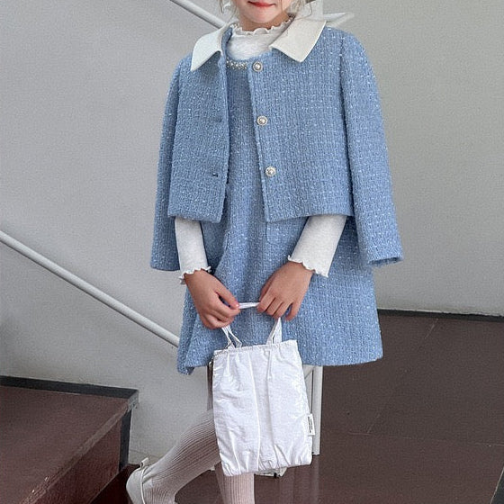 【新作早割12/16まで】アイスブルーフォーマルジャケット＆ワンピース02779