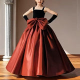 ビックリボンバイカラードレス02784