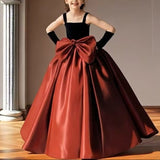 ビックリボンバイカラードレス02784