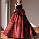 ビックリボンバイカラードレス02784