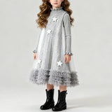 スターチュールワンピース+フリルニット02785