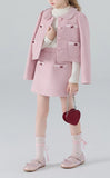 【新作早割1/13まで】【1/25まで！入学式フォーマル10%OFF対象商品】丸襟ピンクジャケットセットアップ02790