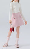 【新作早割1/13まで】【1/25まで！入学式フォーマル10%OFF対象商品】丸襟ピンクジャケットセットアップ02790