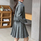 【1/25まで！入学式フォーマル10%OFF対象商品】ストライプ襟付きフォーマルセットアップ02795