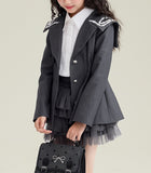 【1/25まで！入学式フォーマル10%OFF対象商品】【限定価格1/29まで】フラワー刺繍フォーマルジャケット＆スカート02796