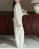 【新作早割2/10まで】ホワイトレイヤード3点セット02805