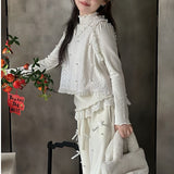 【新作早割2/10まで】ホワイトレイヤード3点セット02805