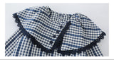 【新作早割2/10まで】セーラーチェッククラシカルブラウス02807