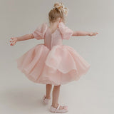 【新作早割2/17まで】パフスリーブレースドレス02197