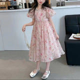 【新作早割2/17まで】フラワーシフォンドレス02809