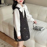 【新作早割2/24まで】ボウタイジャンパースカートセット02814