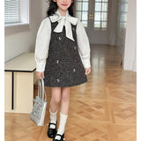 【新作早割2/24まで】ボウタイジャンパースカートセット02814