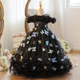 【新作早割3/3まで】バタフライオフショルプリンセスドレス02815