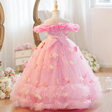 【新作早割3/3まで】バタフライオフショルプリンセスドレス02815