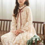 【新作早割3/3まで】フラワーレースティアードワンピース02816