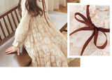 【新作早割3/3まで】フラワーレースティアードワンピース02816