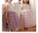 【新作早割3/17まで】スパークルチュールティアードドレス02825