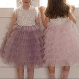 【新作早割3/17まで】スパークルチュールティアードドレス02825