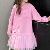 【新作早割3/24まで】フラワーモチーフチュールワンピース02829