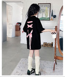 【新作早割3/24まで】バックレースアップリボンTシャツ02830