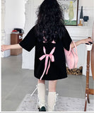 【新作早割3/24まで】バックレースアップリボンTシャツ02830