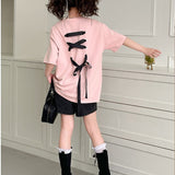 【新作早割3/24まで】バックレースアップリボンTシャツ02830