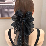 ドットボリュームリボンヘアクリップ02712