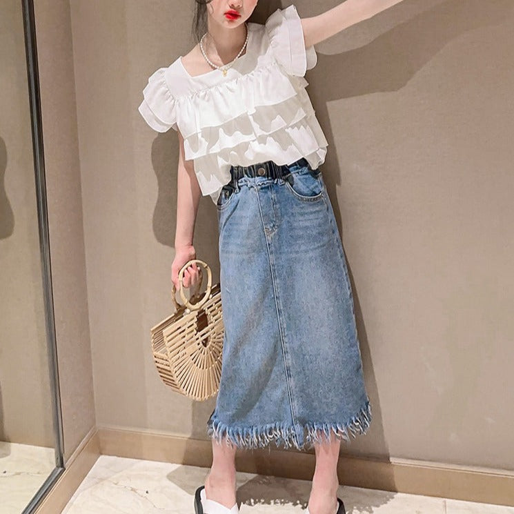 デサント　フリルがかわいい　トップス＆スカート ティアードフリルトップス通販｜レディースファッション・20代