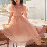 【新作早割2/17まで】ラメパフスリーブドレス02810