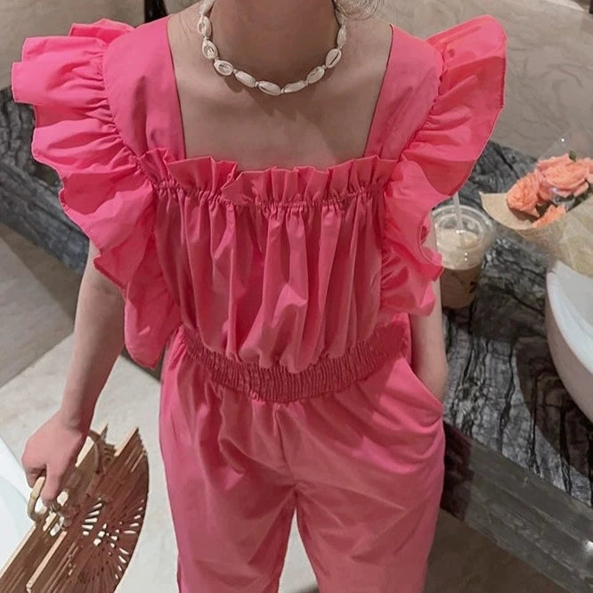 ピンク サロペット フリーサイズ ピンクフリルサロペット02399 – Foonique