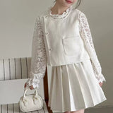 【新作早割3/24まで】レーストップス＋バックリボンセットアップ02828