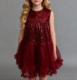 襟付きスパンコールドレス02700