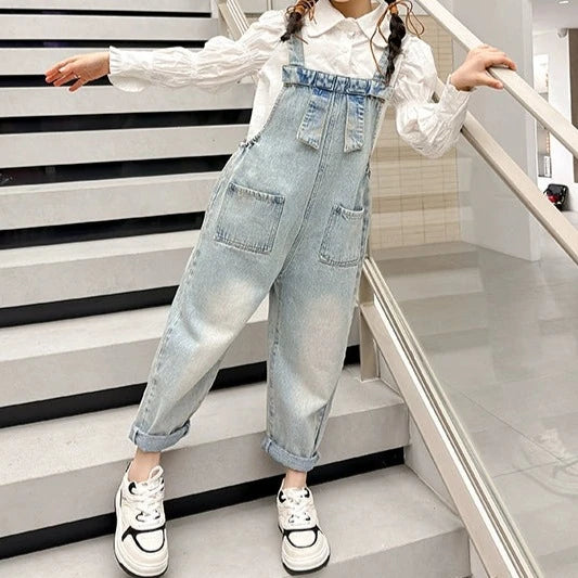 Drawer ドゥロワー ホワイトデニムオーバーオール 38 オールインワン