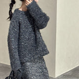 グレイッシュシャギーニット＋スカート02768