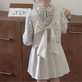 【新作早割3/24まで】レーストップス＋バックリボンセットアップ02828