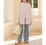 ハートボタンチェック切替コート02801